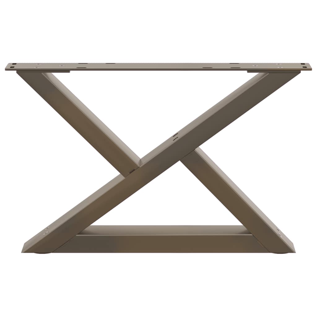 Gambe per Tavolino da Caffè 2 pz in Acciaio Naturale 60x(30-31,3) cm Acciaio - homemem39