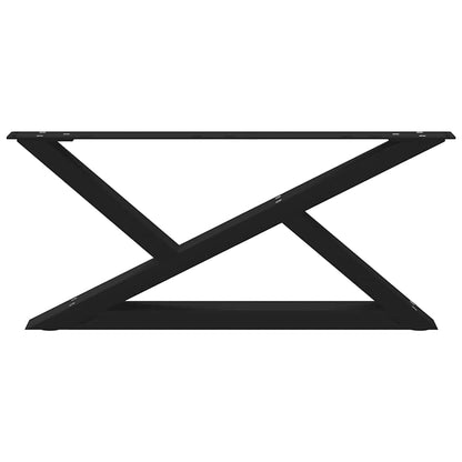 Gambe per tavolino da caffè 2 pz Nere 70x(30-31,3) cm Acciaio - homemem39