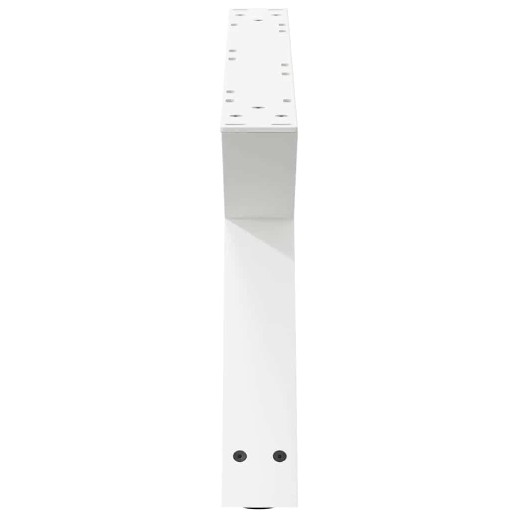 Gambe per tavolino da caffè 2 pz Bianche 70x(30-31,3)cm Acciaio