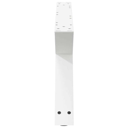 Gambe per tavolino da caffè 2 pz Bianche 70x(30-31,3)cm Acciaio
