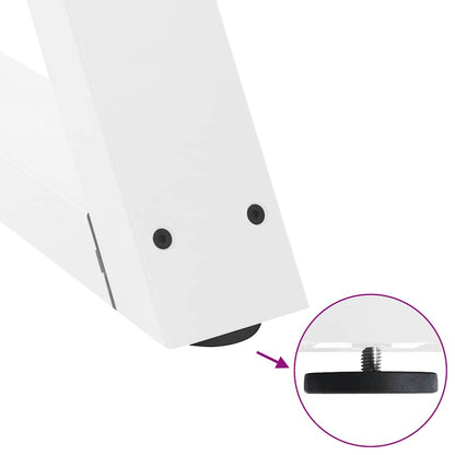 Gambe per tavolino da caffè 2 pz Bianche 70x(30-31,3) cm Acciaio - homemem39