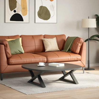 Gambe per tavolino 2 pz Antracite 70x(30-31,3) cm Acciaio - homemem39