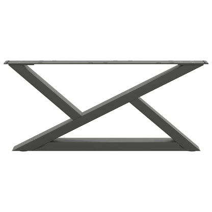 Gambe per tavolino 2 pz Antracite 70x(30-31,3) cm Acciaio - homemem39