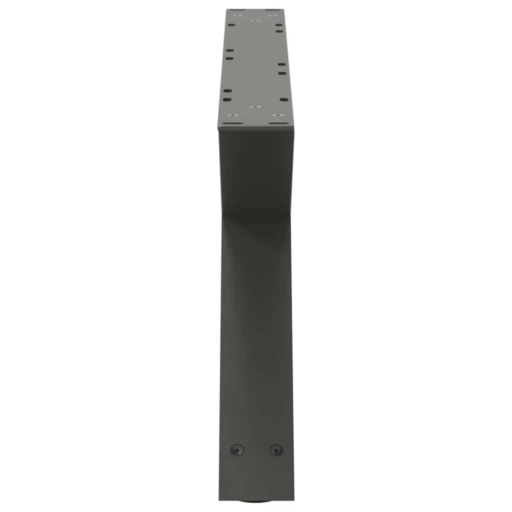 Gambe per tavolino 2 pz Antracite 70x(30-31,3) cm Acciaio