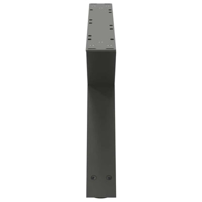 Gambe per tavolino 2 pz Antracite 70x(30-31,3) cm Acciaio
