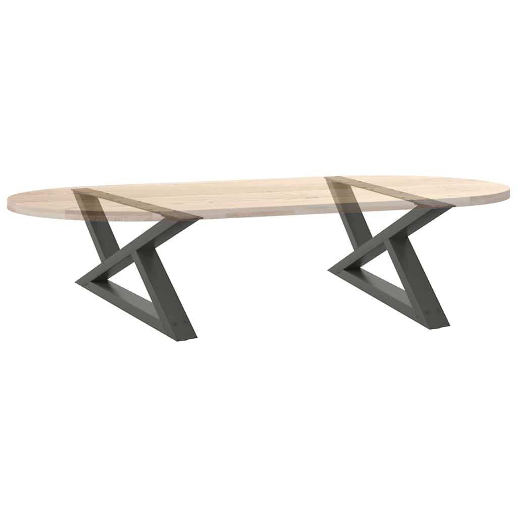 Gambe per tavolino 2 pz Antracite 70x(30-31,3) cm Acciaio - homemem39