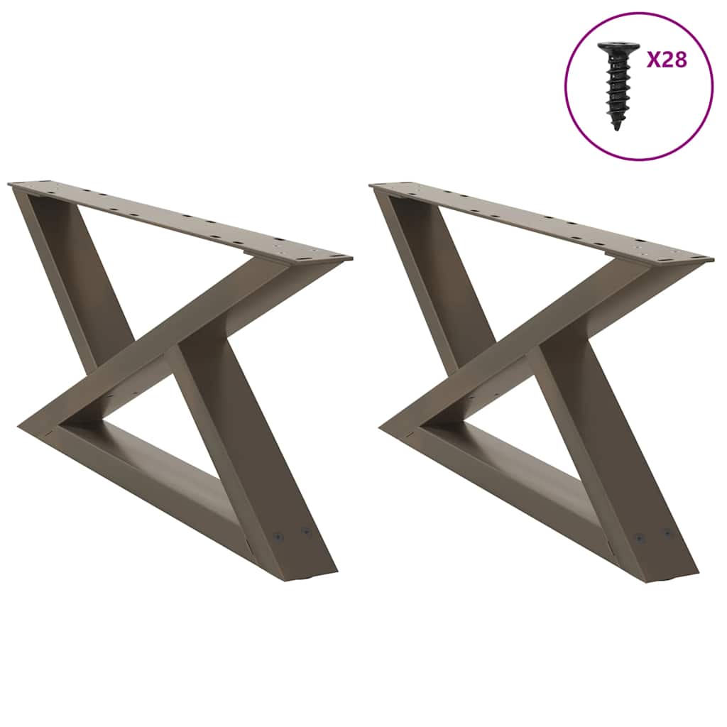 Gambe per Tavolino da Caffè 2 pz Naturale 50x(30-31,3)