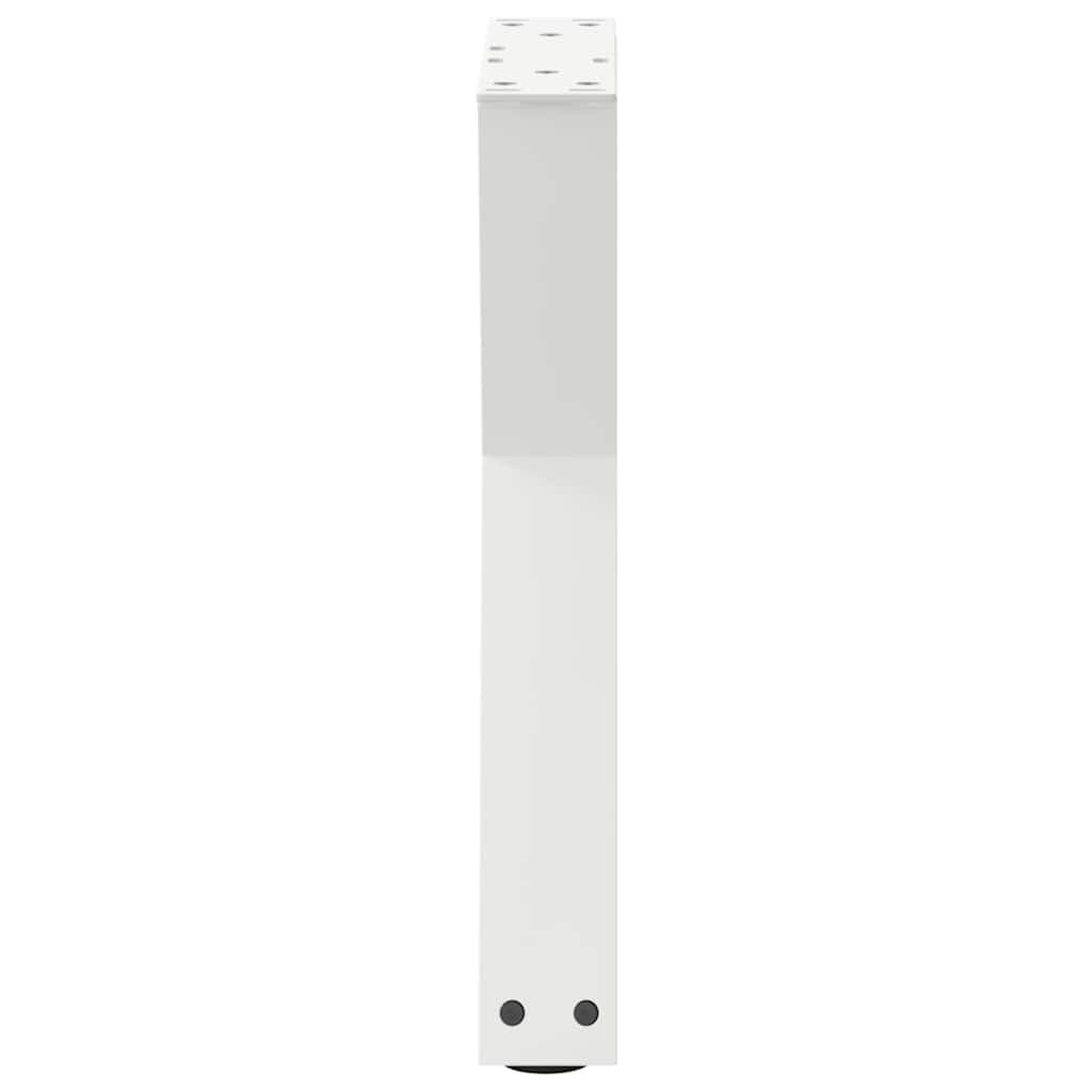 Gambe per tavolino 2 pz Bianche 28x(42-43,3) cm Acciaio