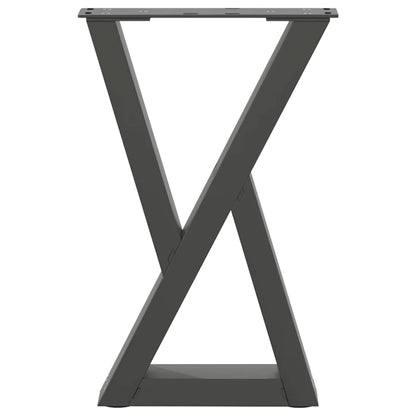 Gambe per Tavolino da Caffè 2 pz Antracite 28x(42-43,3) cm