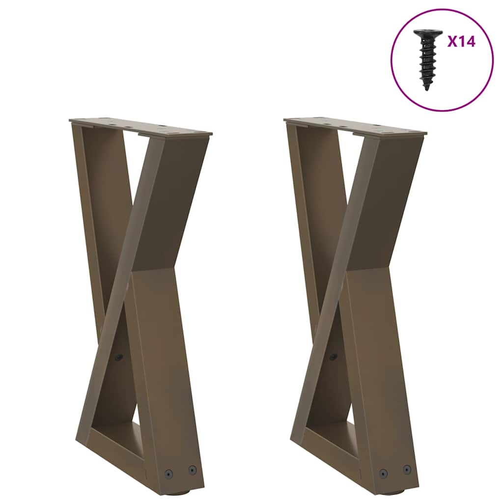 Gambe per Tavolino da Caffè 2 pz Naturale 28x(42-43,3) cm