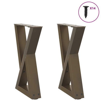 Gambe per Tavolino da Caffè 2 pz Naturale 28x(42-43,3) cm