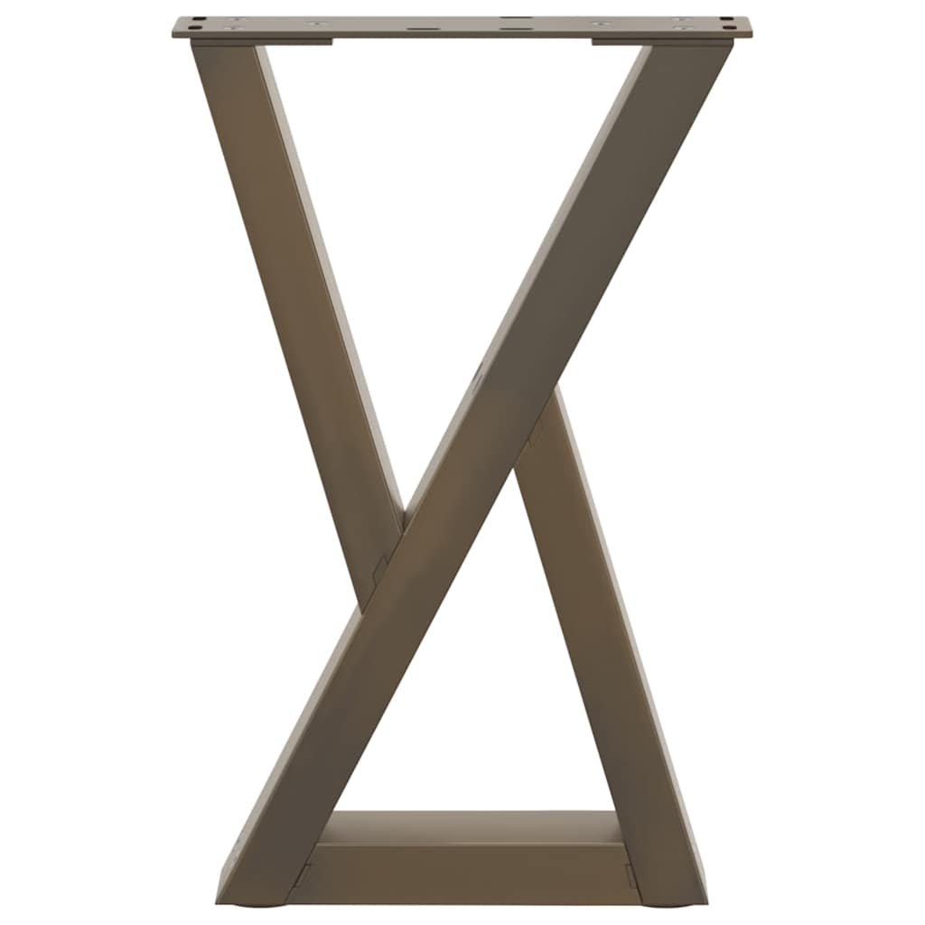 Gambe per Tavolino da Caffè 2 pz Acciaio Naturale 28x(42-43,3) cm Acciaio - homemem39