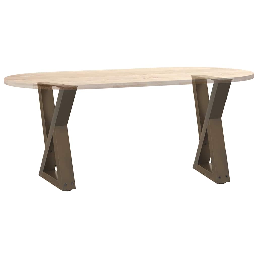 Gambe per Tavolino da Caffè 2 pz Naturale 28x(42-43,3) cm
