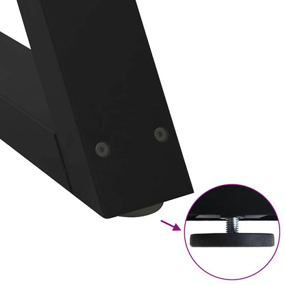 Gambe per Tavolino da Caffè 2 pz Nere 38x(42-43,3) cm Acciaio - homemem39