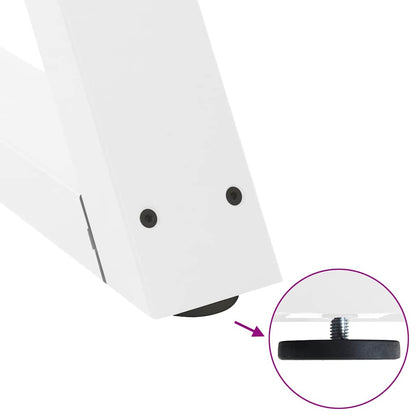 Gambe per Tavolino da Caffè 2 pz Bianche 38x(42-43,3) cm Acciaio - homemem39