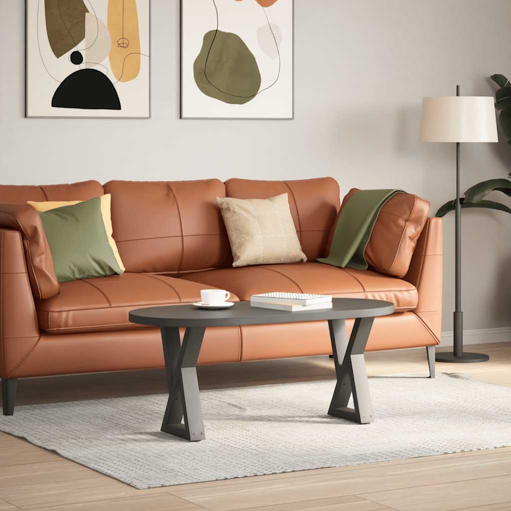 Gambe per tavolino 2 pz Antracite 38x(42-43,3) cm Acciaio - homemem39