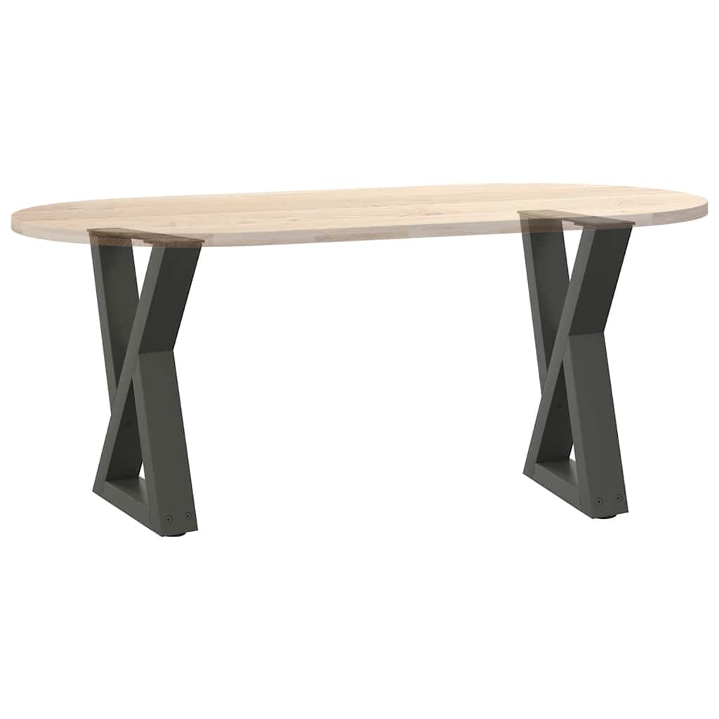 Gambe per tavolino 2 pz Antracite 38x(42-43,3) cm Acciaio - homemem39