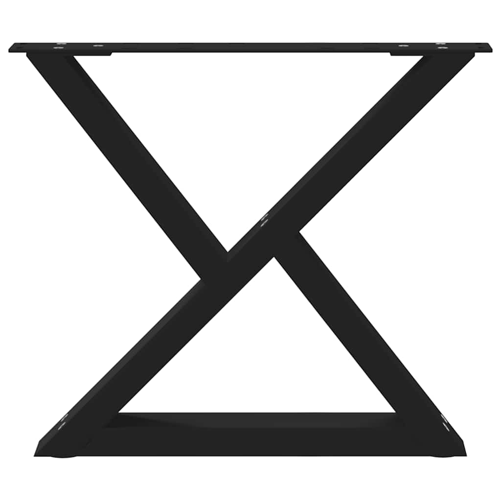 Gambe per Tavolino da Caffè 2 pz Nere 50x(42-43,3) cm Acciaio - homemem39