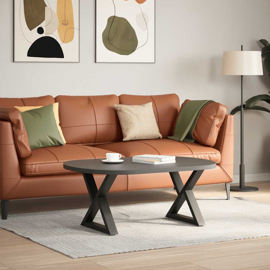 Gambe per tavolino 2 pz Antracite 50x(42-43,3) cm Acciaio - homemem39