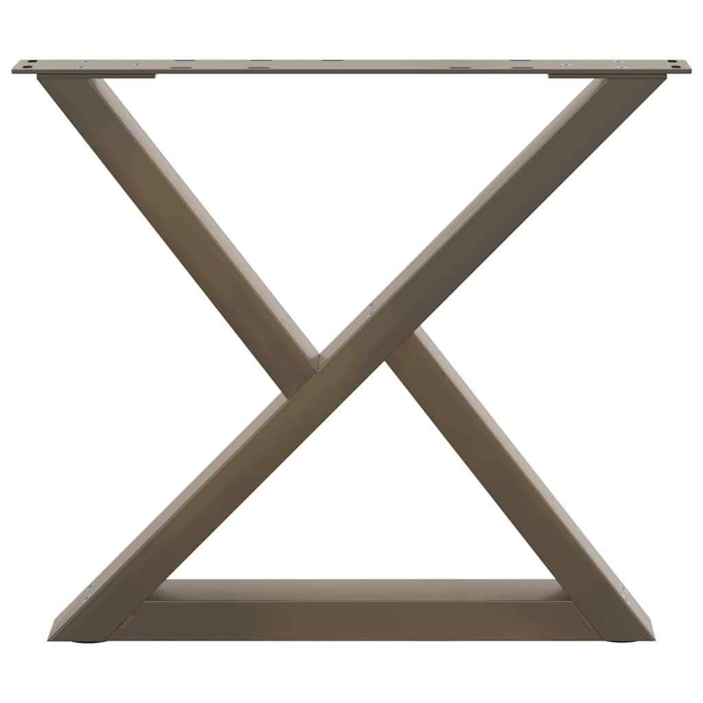 Gambe per Tavolino da Caffè 2 pz in Acciaio Naturale 50x(42-43,3) cm Acciaio - homemem39