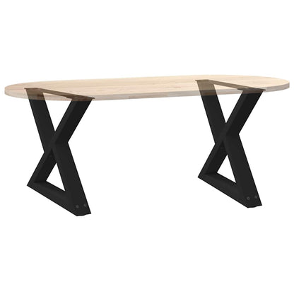 Gambe per Tavolino da Caffè 2 pz Nere 60x(42-43,3) cm Acciaio