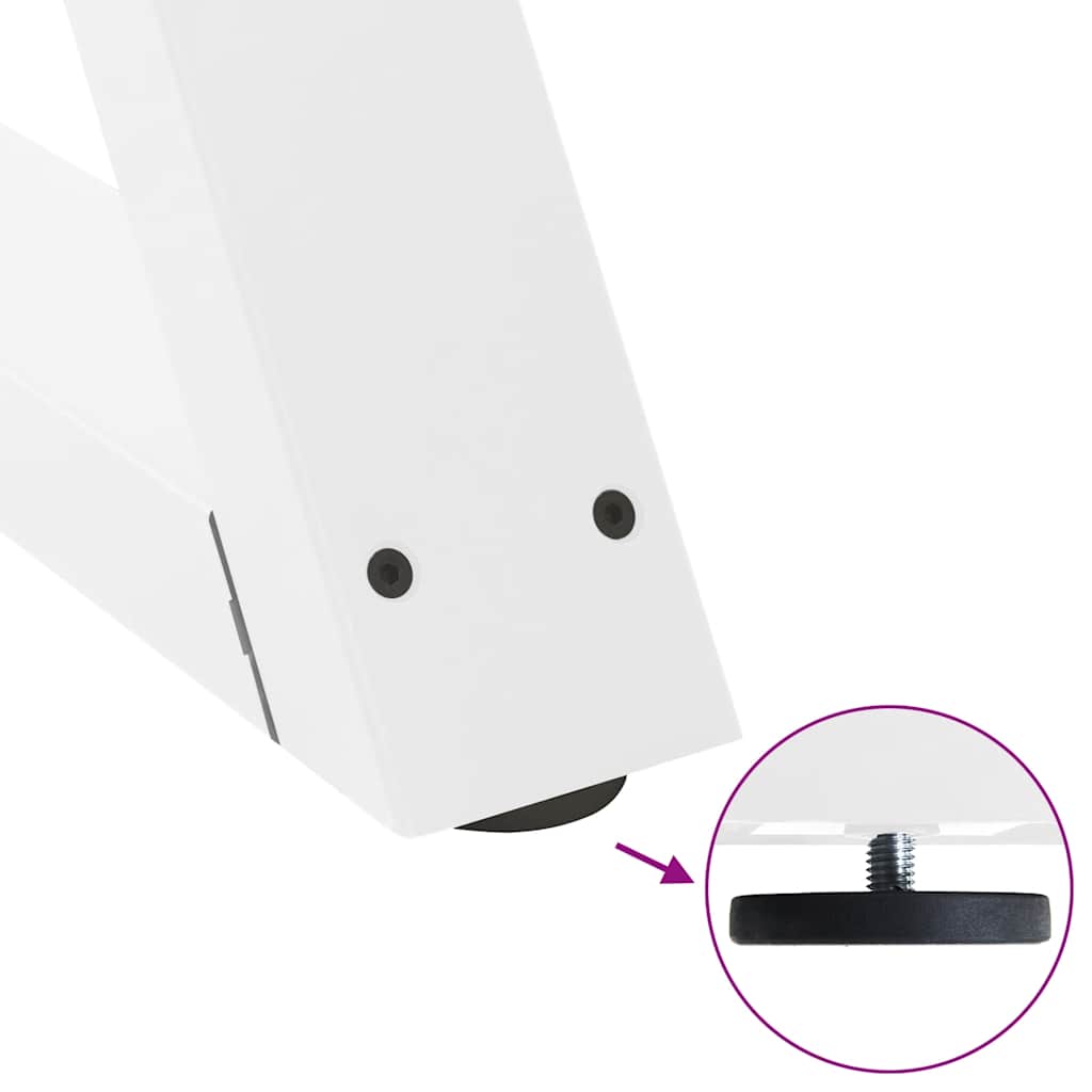 Gambe per tavolino da caffè 2 pz Bianche 60x(42-43,3) cm Acciaio - homemem39