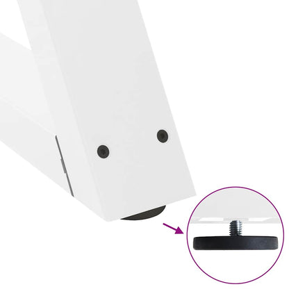 Gambe per tavolino da caffè 2 pz Bianche 60x(42-43,3) cm Acciaio - homemem39