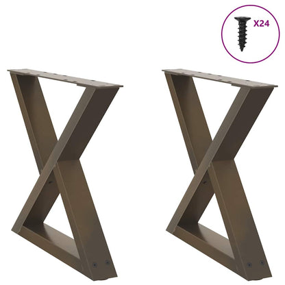 Gambe per Tavolino da Caffè 2 pz Naturale 60x(42-43,3) cm