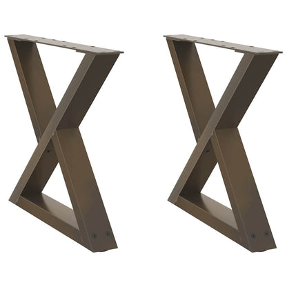 Gambe per Tavolino da Caffè 2 pz Naturale 60x(42-43,3) cm