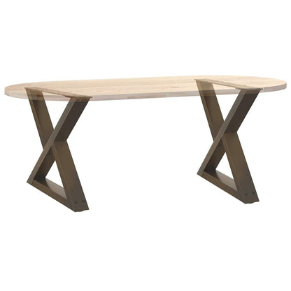 Gambe per Tavolino da Caffè 2 pz Naturale 60x(42-43,3) cm