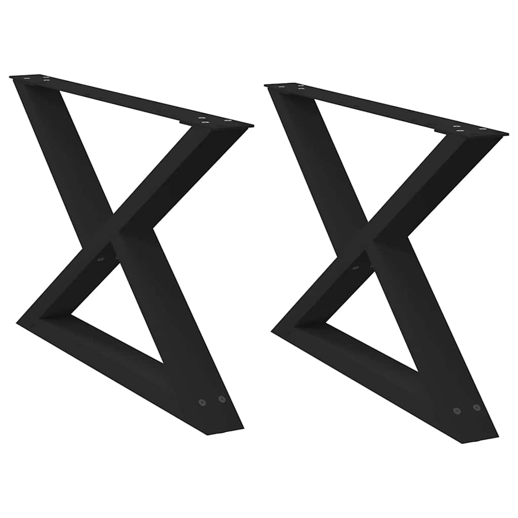 Gambe per Tavolino da Caffè 2 pz Nere 70x(42-43,3) cm Acciaio - homemem39