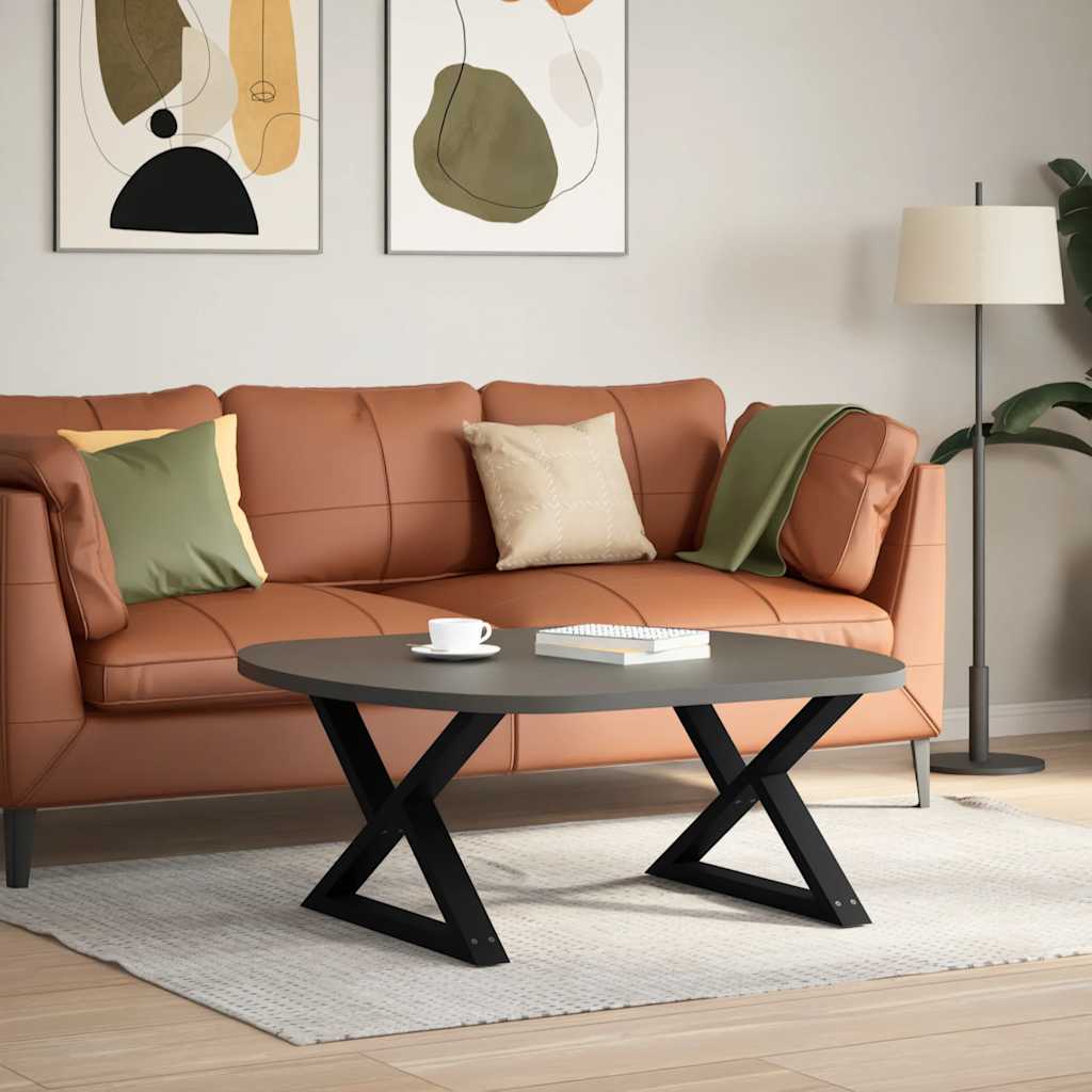 Gambe per Tavolino da Caffè 2 pz Nere 70x(42-43,3) cm Acciaio - homemem39