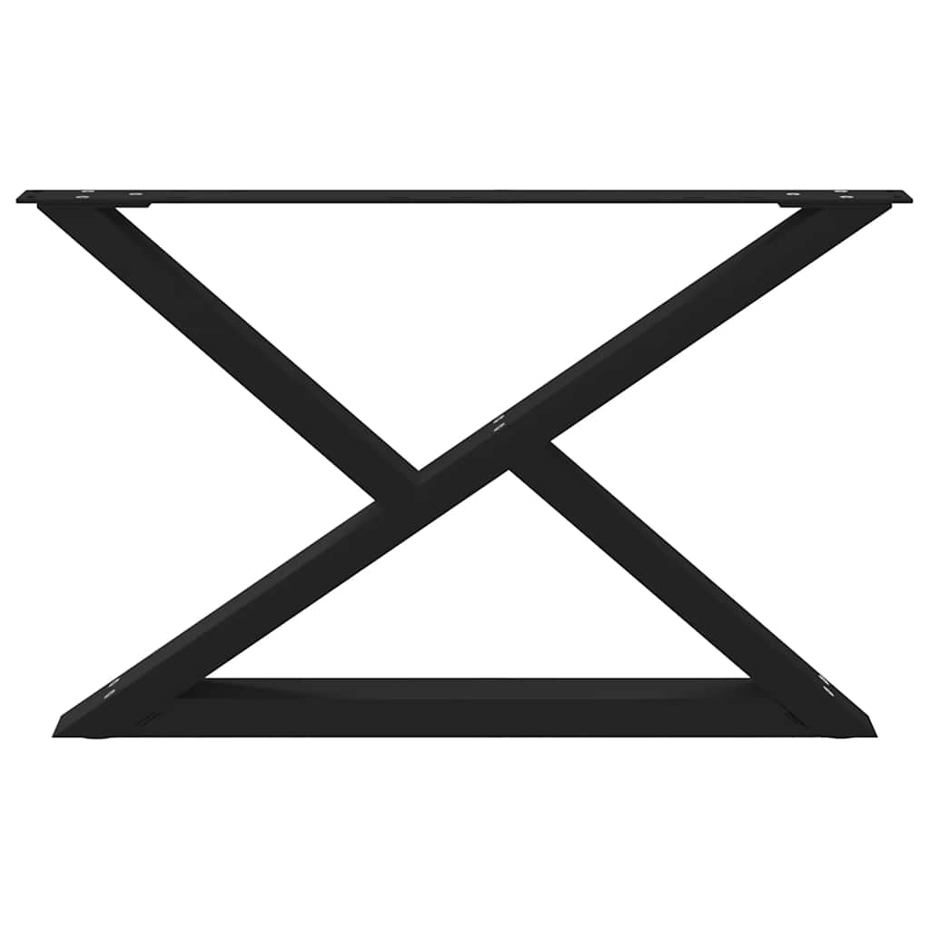 Gambe per Tavolino da Caffè 2 pz Nere 70x(42-43,3) cm Acciaio - homemem39