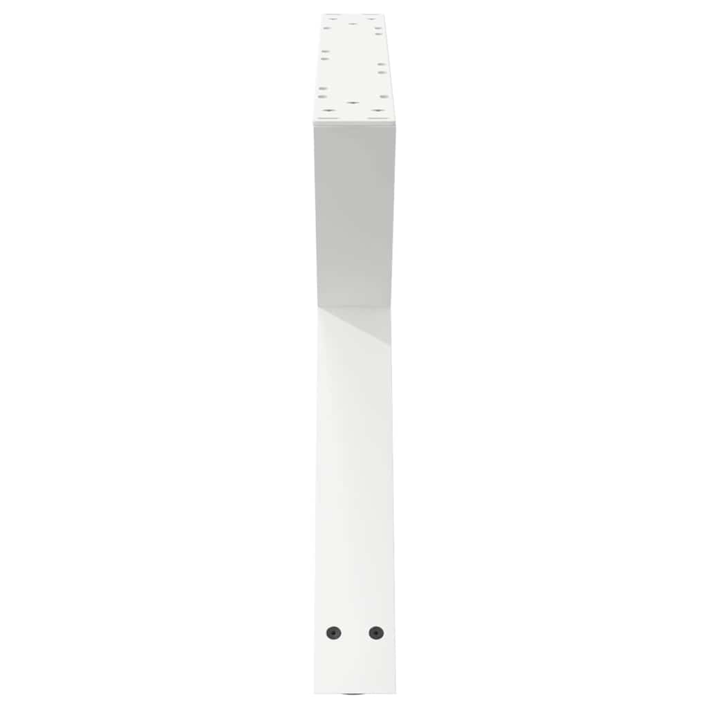 Gambe per Tavolino da Caffè 2 pz Bianche 70x(42-43,3)cm Acciaio