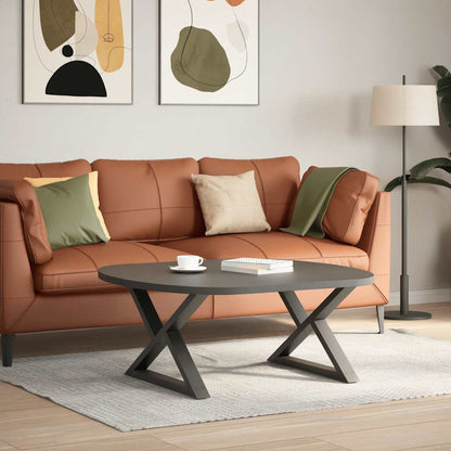 Gambe per tavolino 2 pz Antracite 70x(42-43,3) cm Acciaio - homemem39