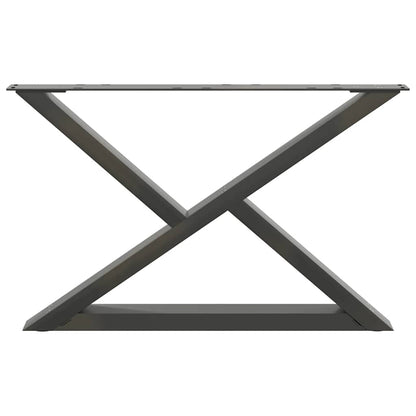 Gambe per tavolino 2 pz Antracite 70x(42-43,3) cm Acciaio - homemem39