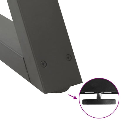 Gambe per tavolino 2 pz Antracite 70x(42-43,3) cm Acciaio - homemem39