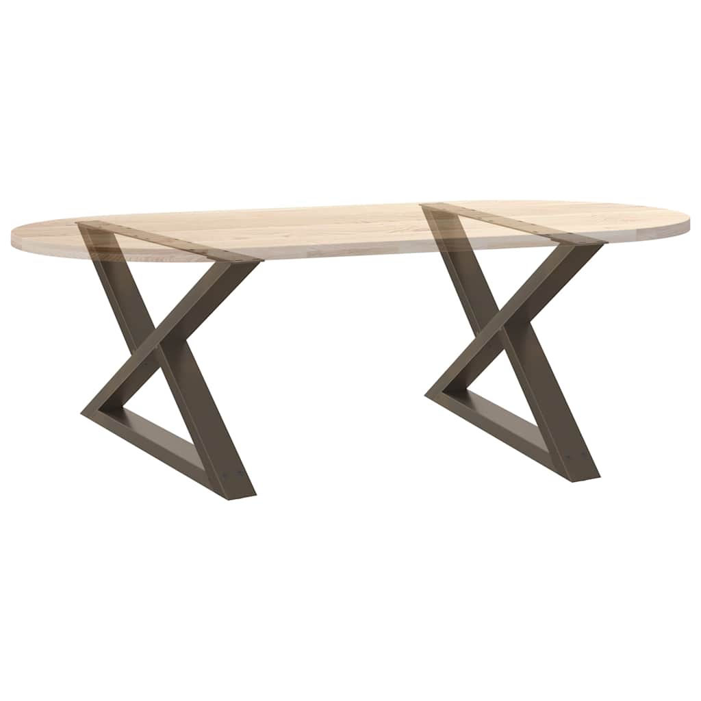 Gambe per Tavolino da Caffè 2 pz Naturale 70x(42-43,3) cm