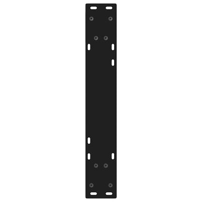 Gambe per tavolo da pranzo 2 pz nere 50x(72-73,3) cm in acciaio