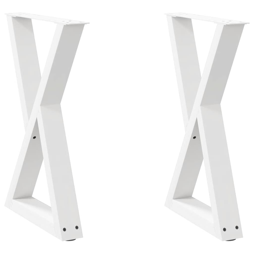 Gambe per tavolo da pranzo 2 pz bianche 50x(72-73,3) cm