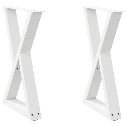 Gambe per tavolo da pranzo 2 pz bianche 50x(72-73,3) cm