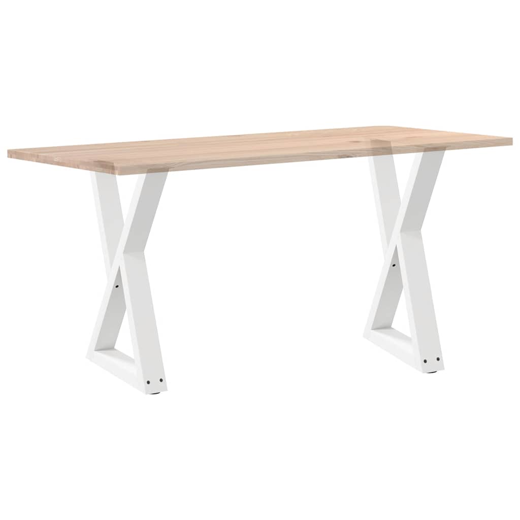 Gambe per tavolo da pranzo 2 pz bianche 50x(72-73,3) cm