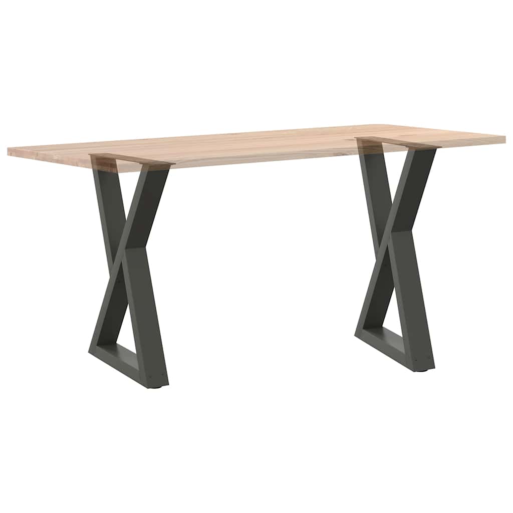 Gambe per tavolo da pranzo 2 pz Antracite 50x(72-73,3) cm