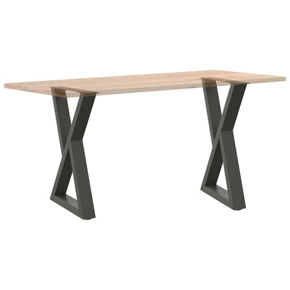 Gambe per tavolo da pranzo 2 pz Antracite 50x(72-73,3) cm