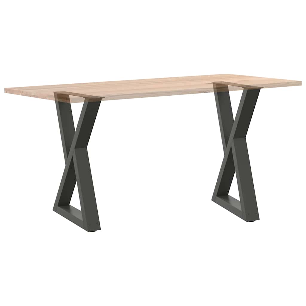 Gambe per tavolo da pranzo 2 pz Antracite 60x(72-73,3) cm