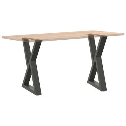 Gambe per tavolo da pranzo 2 pz Antracite 60x(72-73,3) cm