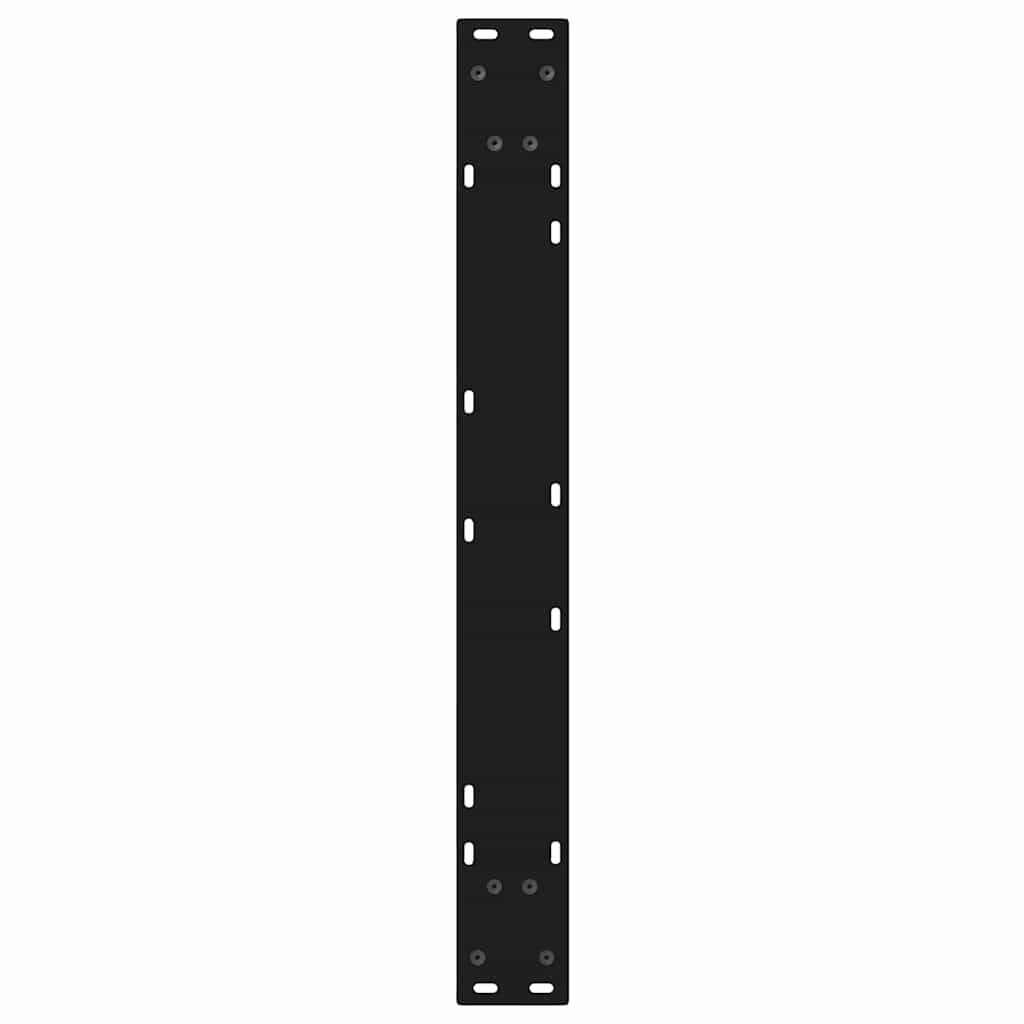 Gambe per tavolo da pranzo 2 pz nere 70x(72-73,3) cm in acciaio