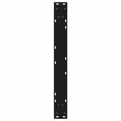 Gambe per tavolo da pranzo 2 pz nere 70x(72-73,3) cm in acciaio