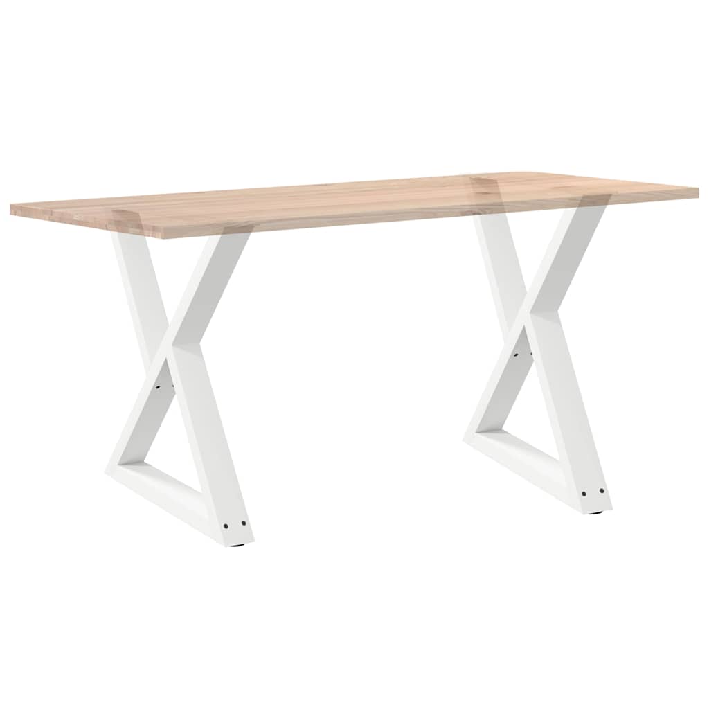 Gambe per tavolo da pranzo 2 pz bianche 70x(72-73,3) cm