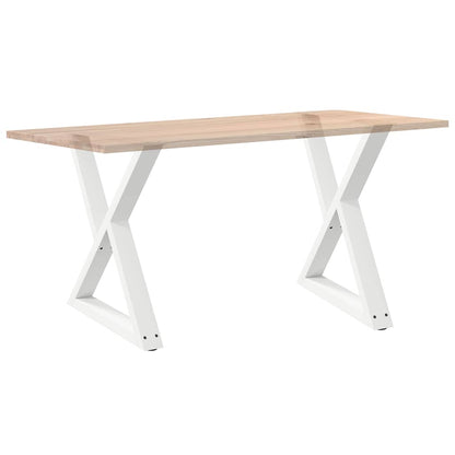 Gambe per tavolo da pranzo 2 pz bianche 70x(72-73,3) cm